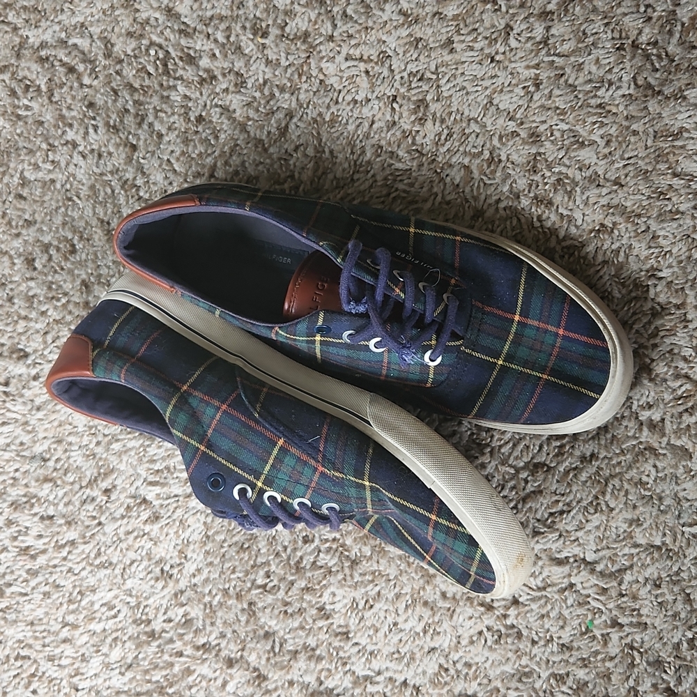 Tommy Hilfiger Slip-On Plaid Shoes Men's 11 D
